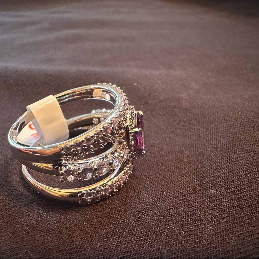 With Pure Confidence Amethyst Statement Ring - image 6
